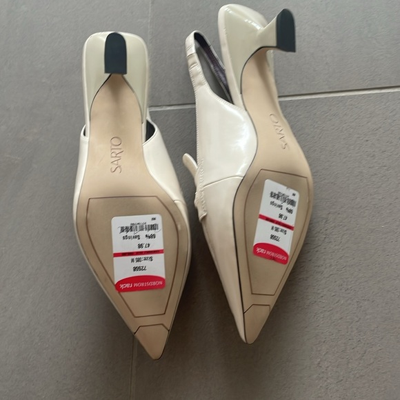 Sarto pumps open heel in ivory nwt - Picture 6 of 17